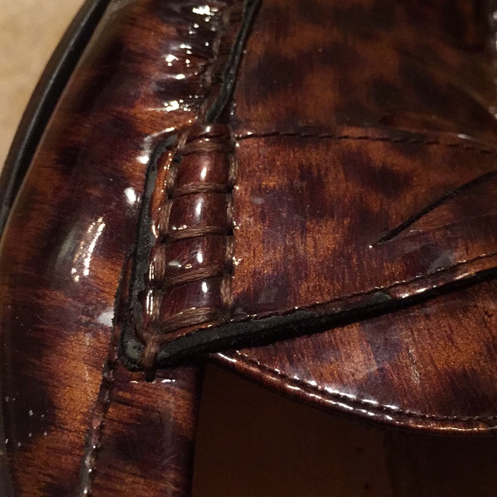 Cole Haan print patent leather loafers well loved - Picture 8 of 8